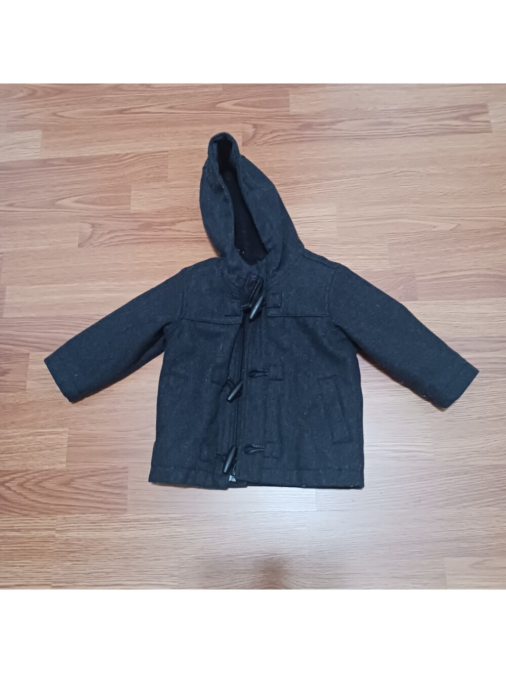 Old Navy Toddler Girls or Boy Charcoal  Grey Hooded  Jacket  Size  18-24 Months